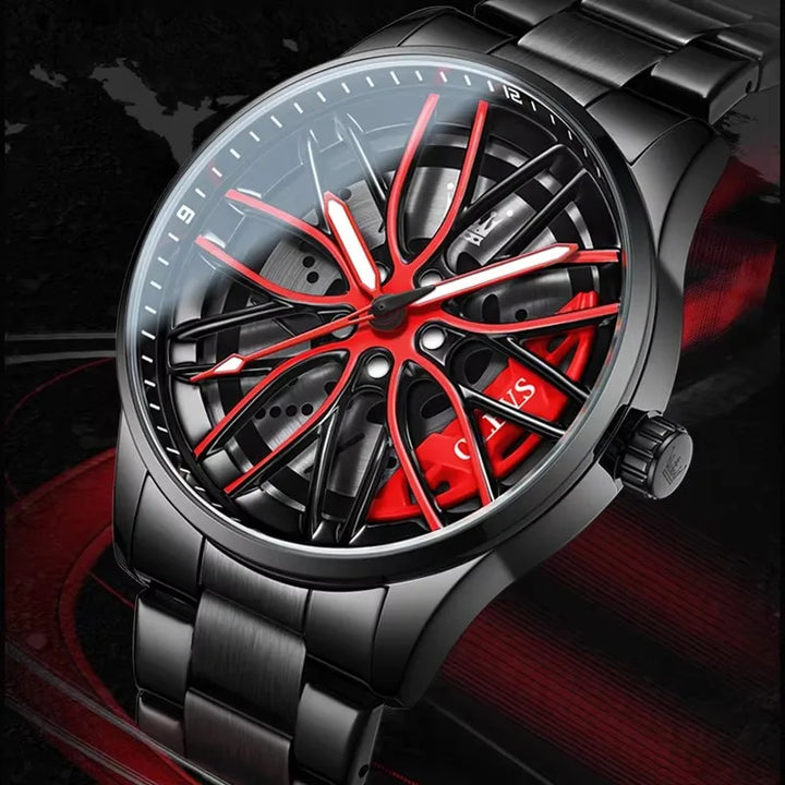 Olevs 9937 Quartz Wristwatch Wholesale Band Unique Creative Branded Reloj Waterproof Car Rim Wheel Steering Watch for Man Male
