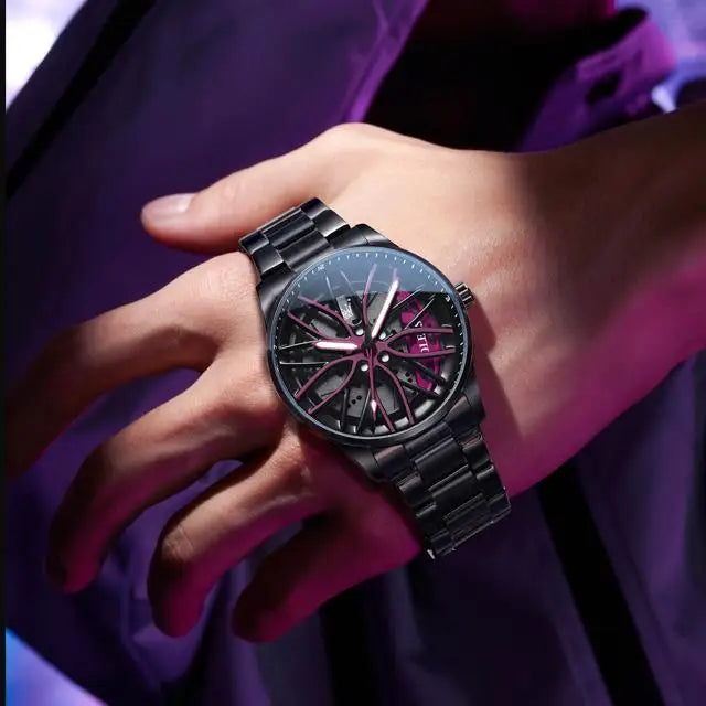 Olevs 9937 Quartz Wristwatch Wholesale Band Unique Creative Branded Reloj Waterproof Car Rim Wheel Steering Watch for Man Male