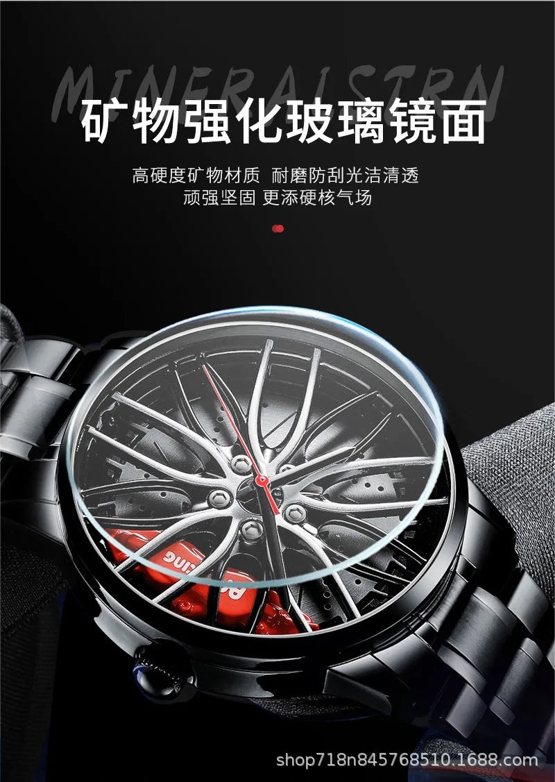 Fully Automatic Movement Watch Sports Men's Waterproof Wheel Style Non Mechanical Watch New Model Luxury Watch Quartz Clock