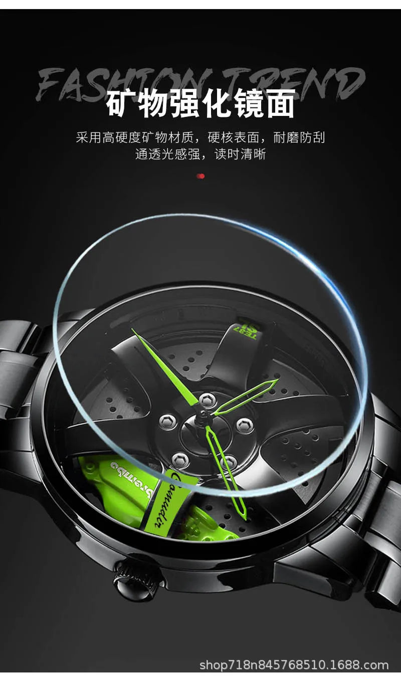 Fully Automatic Movement Watch Sports Men's Waterproof Wheel Style Non Mechanical Watch New Model Luxury Watch Quartz Clock