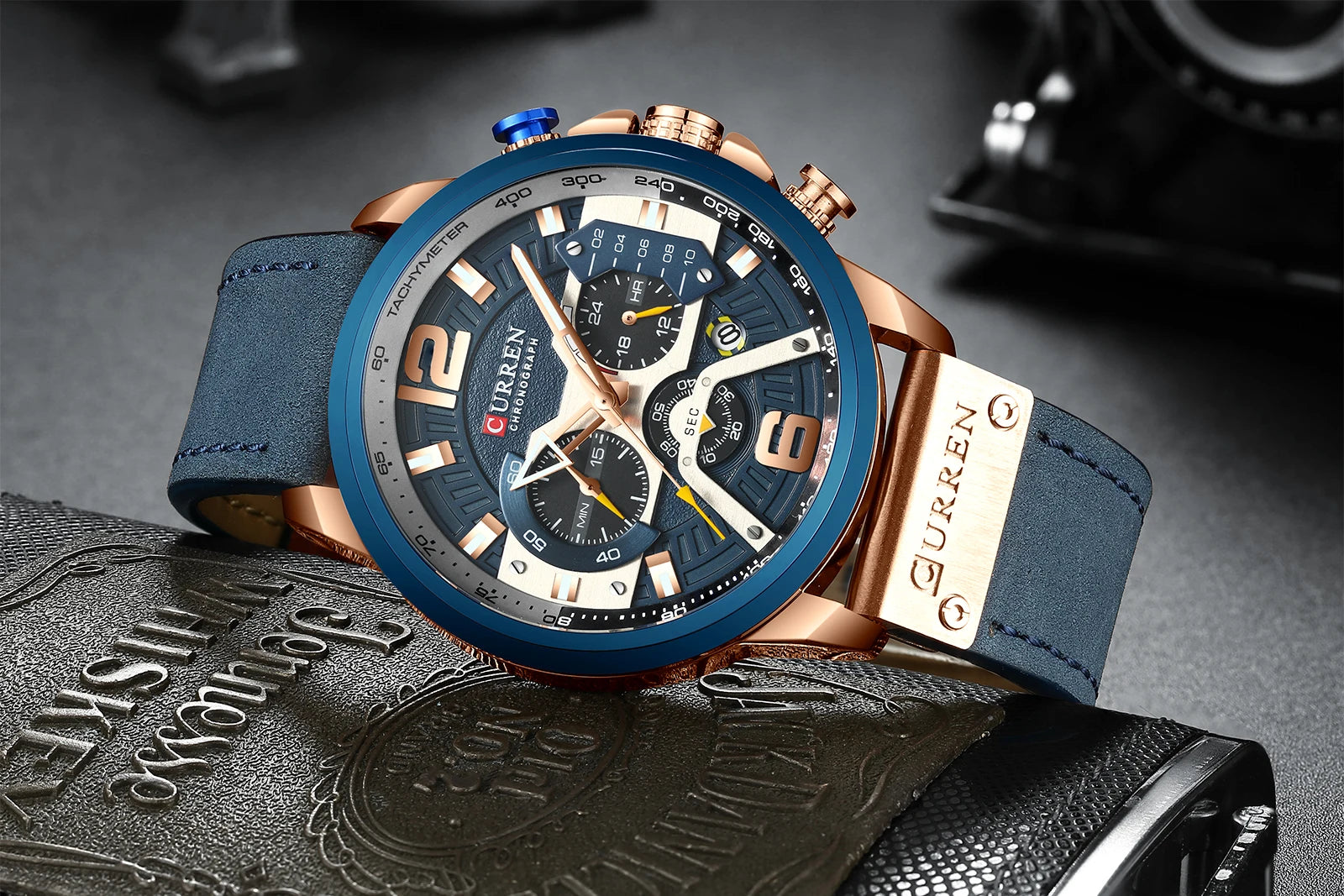 Curren 8329 Cronógrafo de Cuero