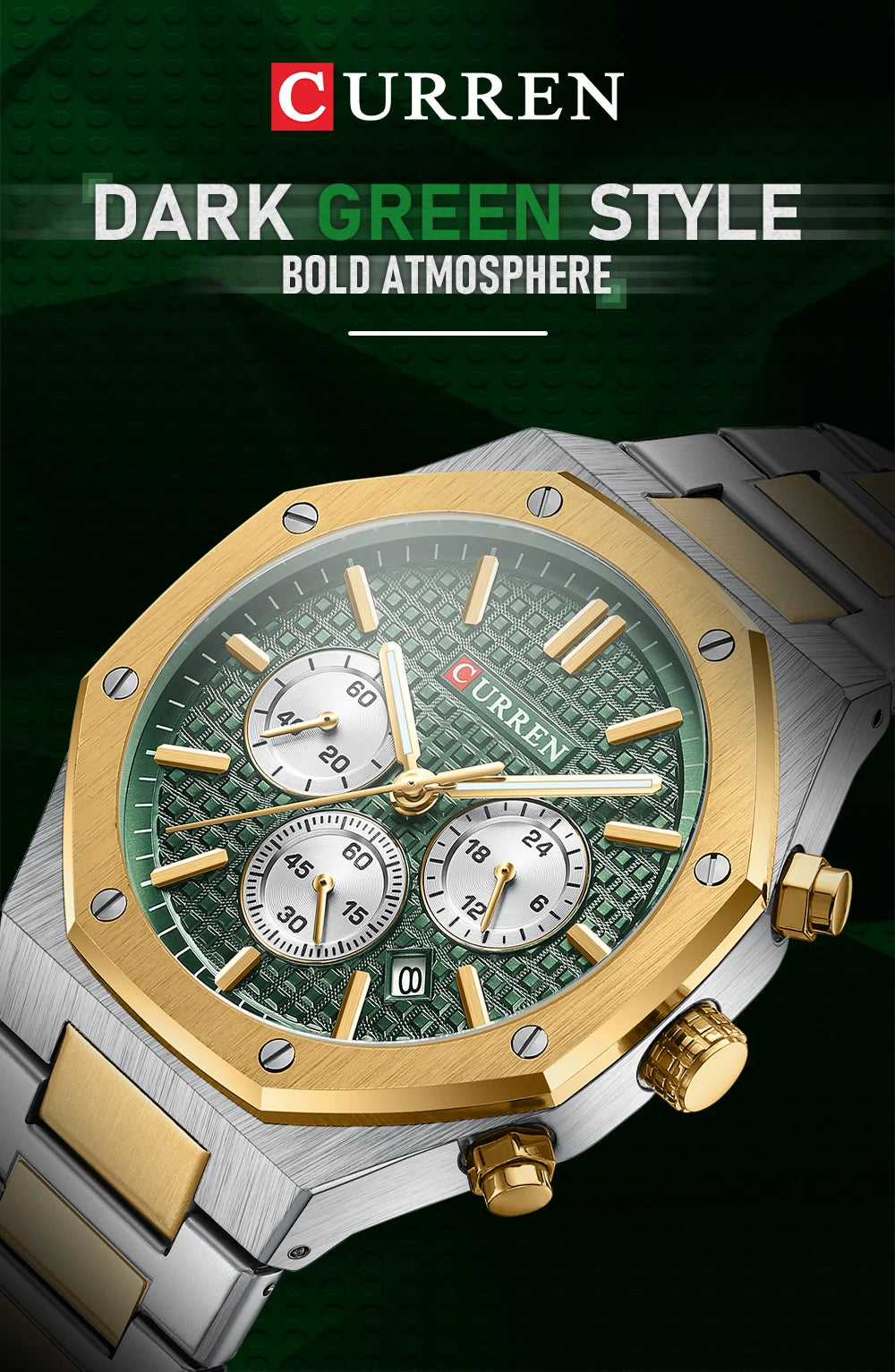 Curren 8440 Dorado Cronógrafo