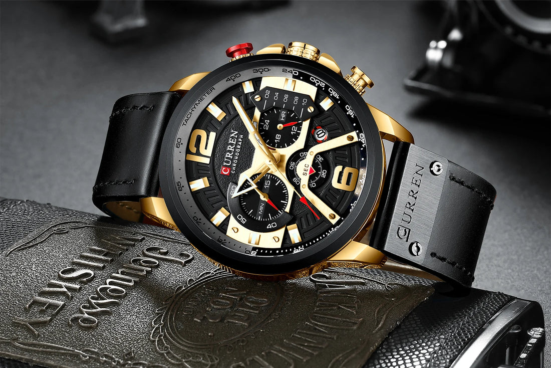 Curren 8329 Cronógrafo de Cuero