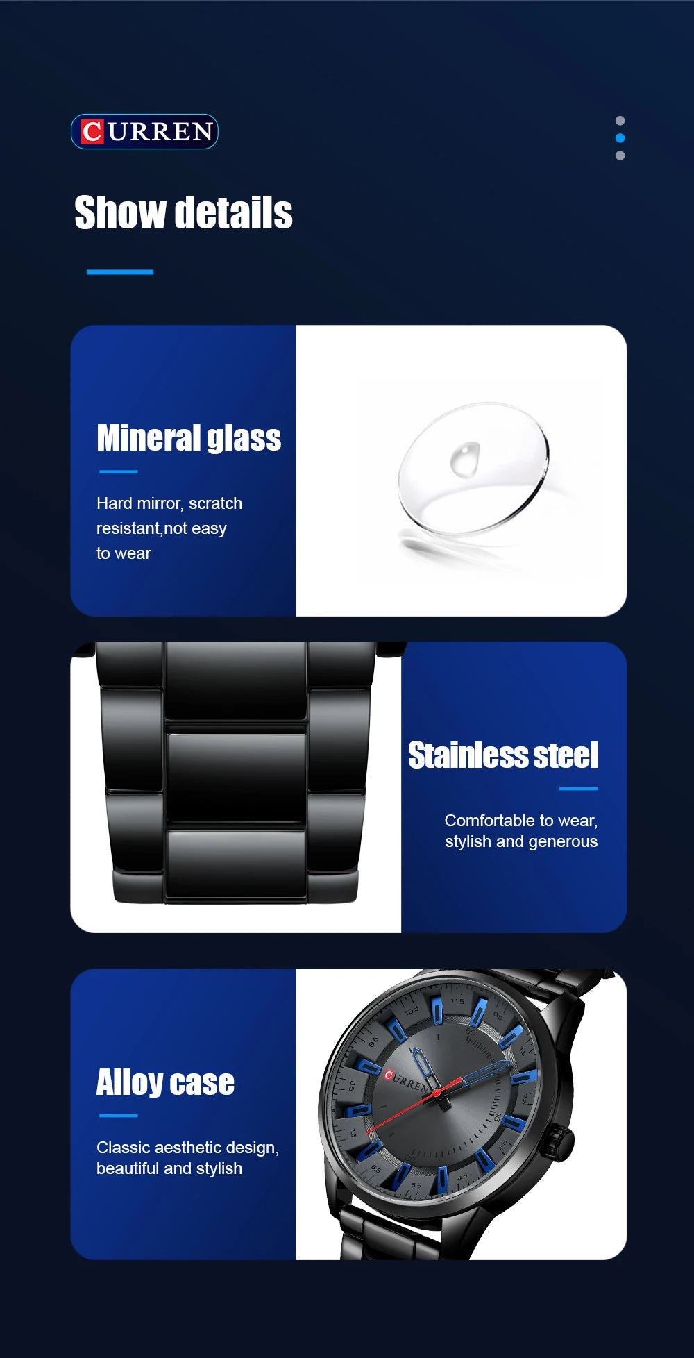 Curren 8406 Cuarzo Moderno