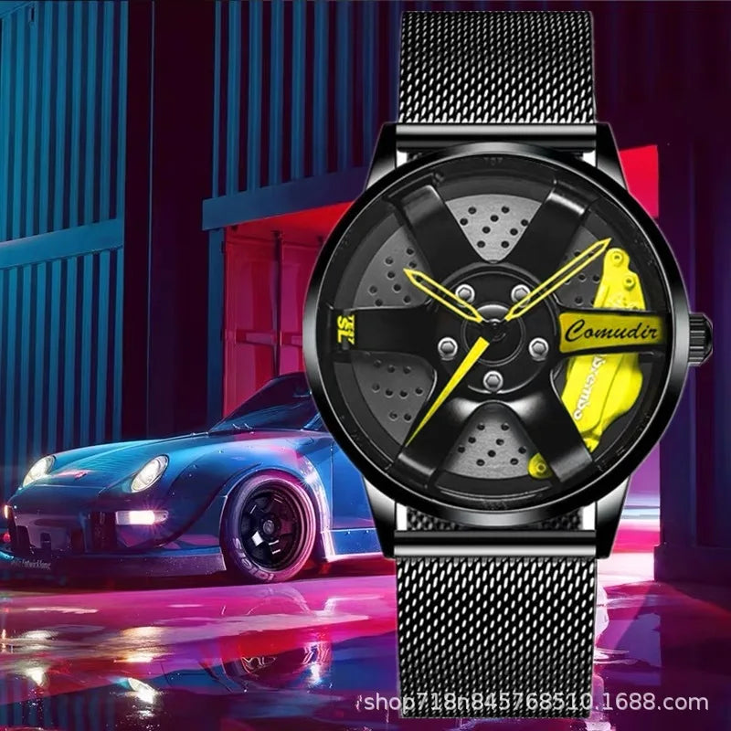 Fully Automatic Movement Watch Sports Men's Waterproof Wheel Style Non Mechanical Watch New Model Luxury Watch Quartz Clock