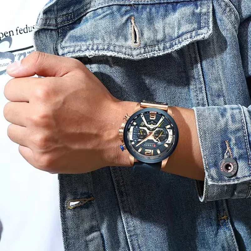 Curren 8329 Cronógrafo de Cuero