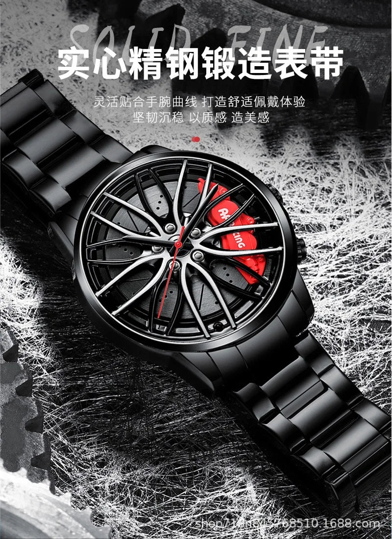 Fully Automatic Movement Watch Sports Men's Waterproof Wheel Style Non Mechanical Watch New Model Luxury Watch Quartz Clock