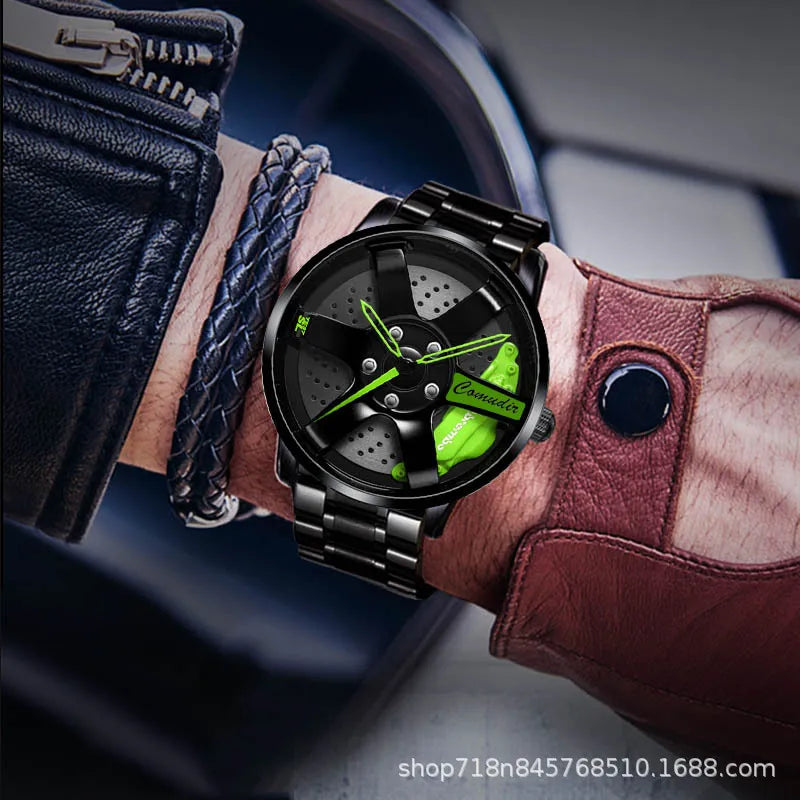 Fully Automatic Movement Watch Sports Men's Waterproof Wheel Style Non Mechanical Watch New Model Luxury Watch Quartz Clock