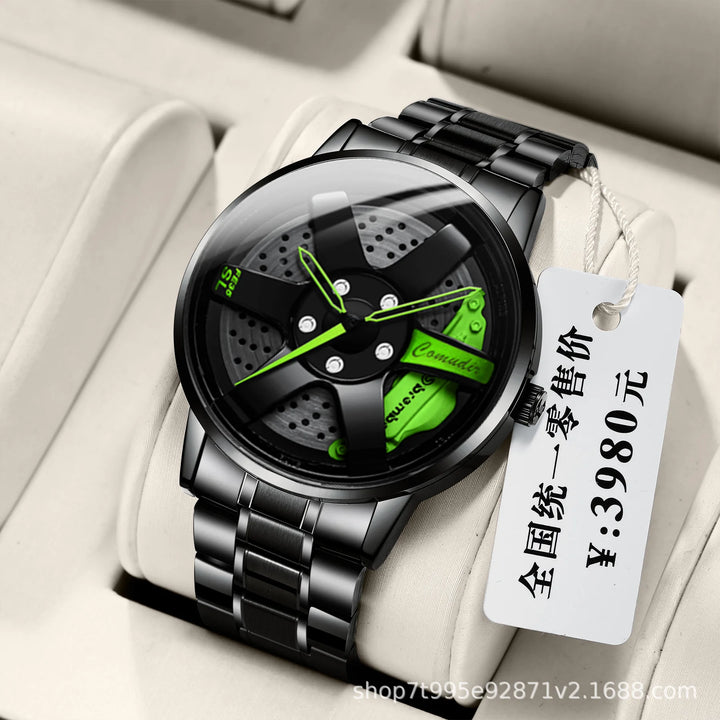 Fully Automatic Movement Watch Sports Men's Waterproof Wheel Style Non Mechanical Watch New Model Luxury Watch Quartz Clock