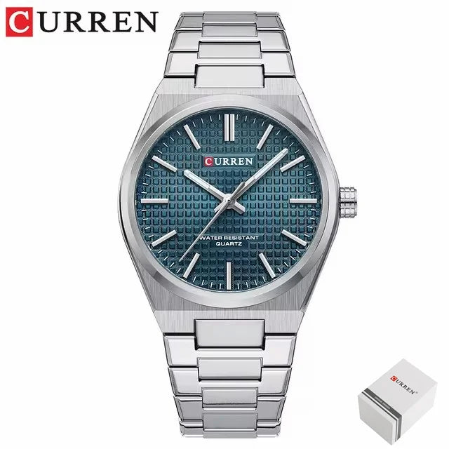 CURREN 8439 Cuarzo Oro Plateado