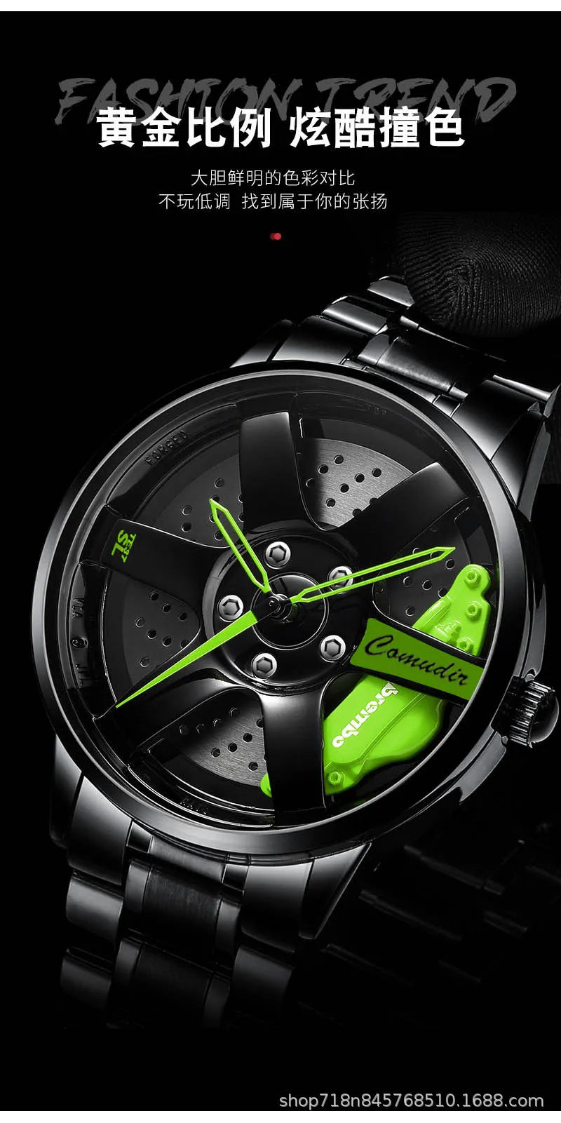 Fully Automatic Movement Watch Sports Men's Waterproof Wheel Style Non Mechanical Watch New Model Luxury Watch Quartz Clock