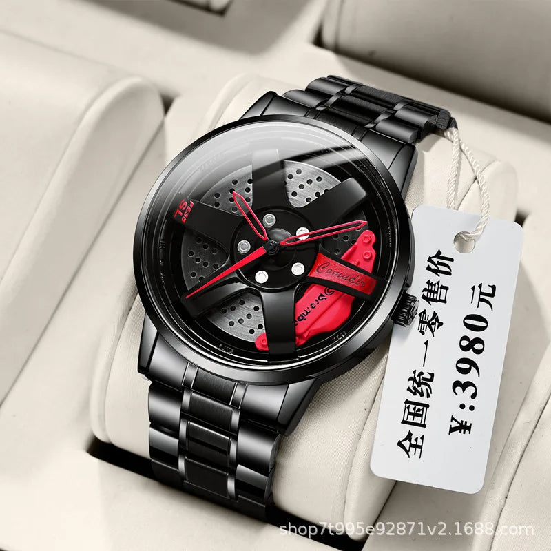 Fully Automatic Movement Watch Sports Men's Waterproof Wheel Style Non Mechanical Watch New Model Luxury Watch Quartz Clock