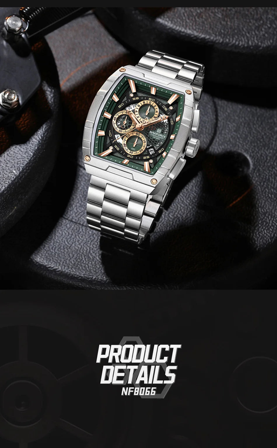 Naviforce Nf8066 Crono Hombre Acero