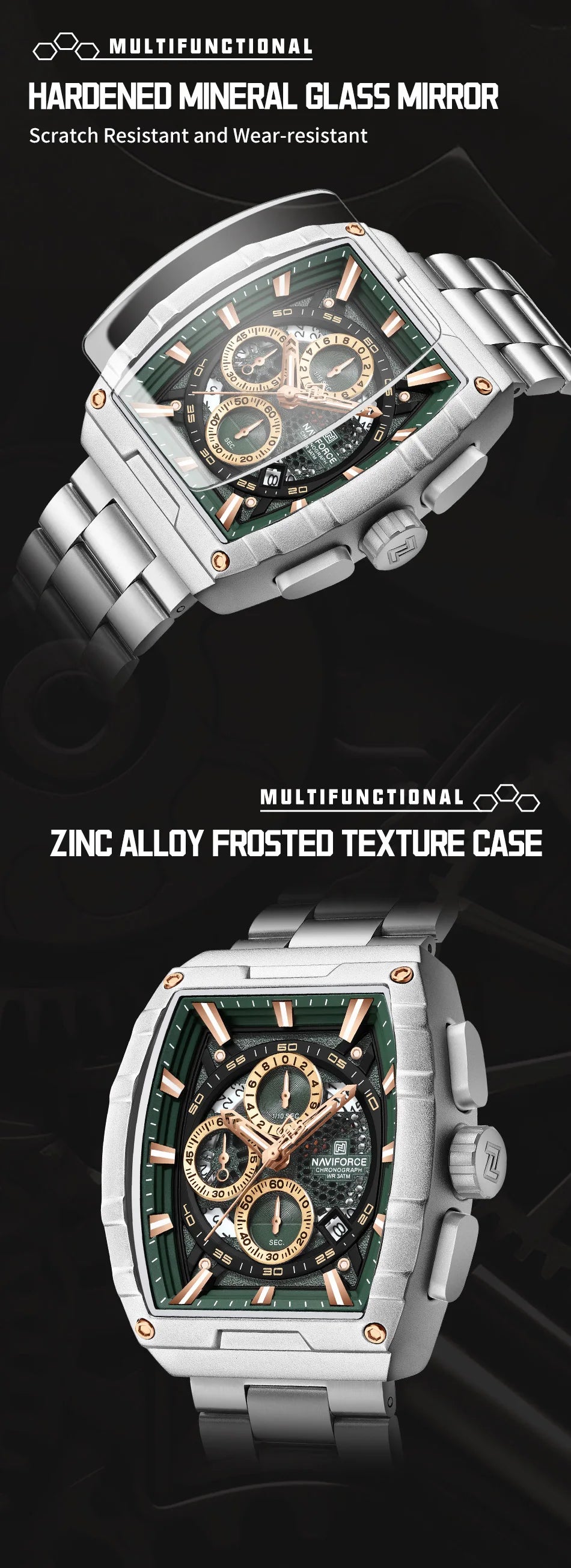 Naviforce Nf8066 Crono Hombre Acero