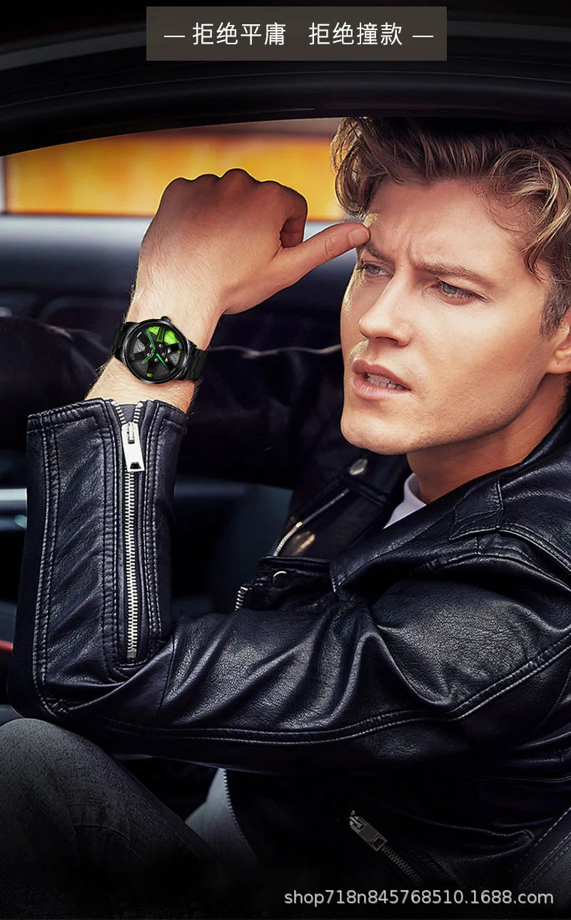 Fully Automatic Movement Watch Sports Men's Waterproof Wheel Style Non Mechanical Watch New Model Luxury Watch Quartz Clock