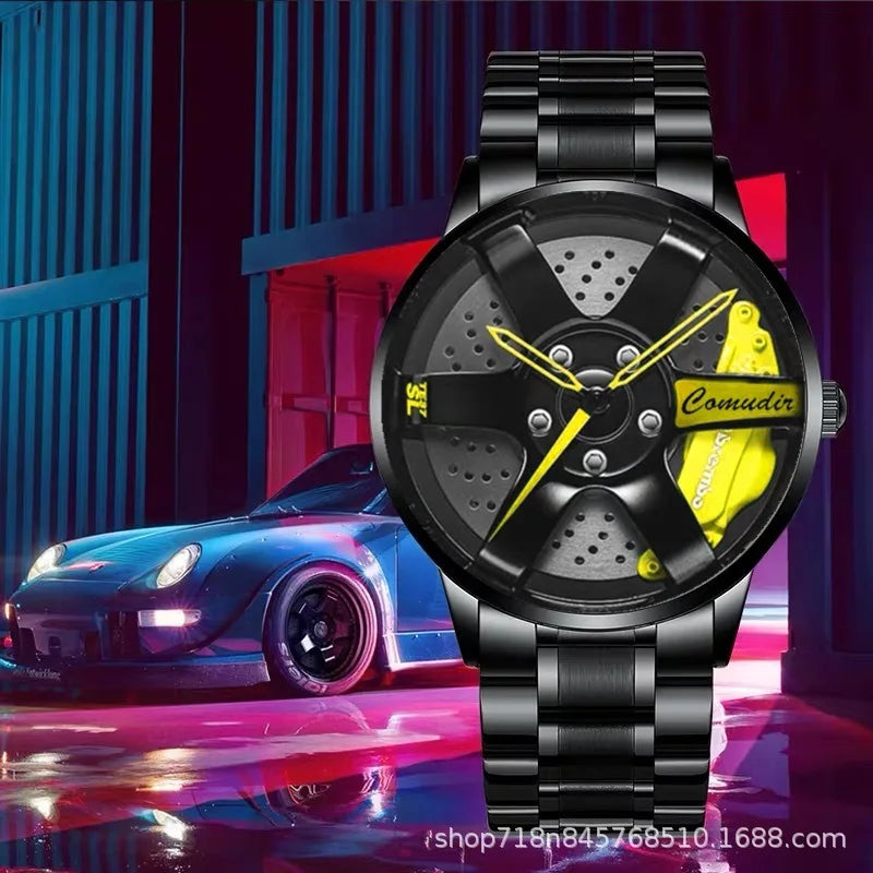 Fully Automatic Movement Watch Sports Men's Waterproof Wheel Style Non Mechanical Watch New Model Luxury Watch Quartz Clock